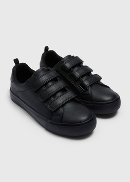 Matalan Boys Black Triple Strap School Shoes £12