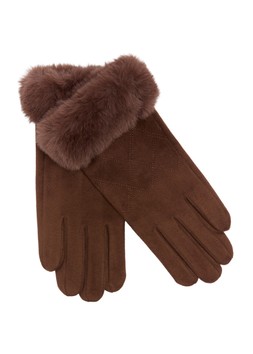 Matalan Fur Chocolate Gloves £7.50