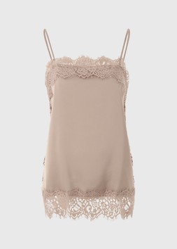 Matalan - SQUARE LACE TRIM SATIN CAMI £16