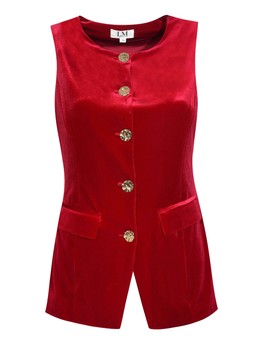 Matalan x LM Vicky Pattison Red Velvet Waistcoat £28