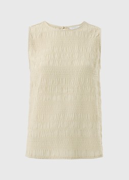 STITCH DETAIL VEST COORD CREAM £16
