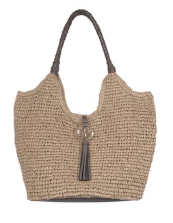 Stone Woven Plaited Handle Bag, £28.99