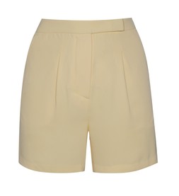 Light Yellow Tailored Tab Waist Shorts, £29.99