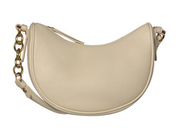 Cream Faux Leather Scooped Chain Shoulder Bag, £19.99 (946064310)