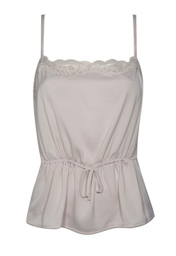 Cream Lace Trim Tie Waist Cami Top £25.99