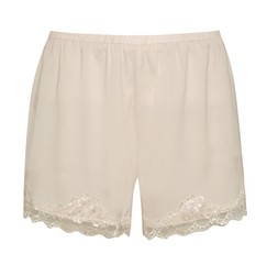 Cream Satin Lace Trim Shorts, £25.99 (955001713)