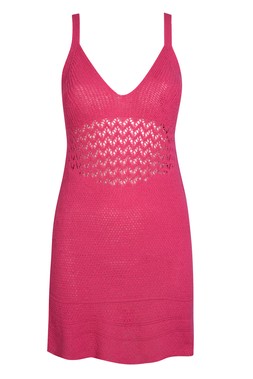 Dark Pink Crochet Mini Dress, £29.99 (945885374)