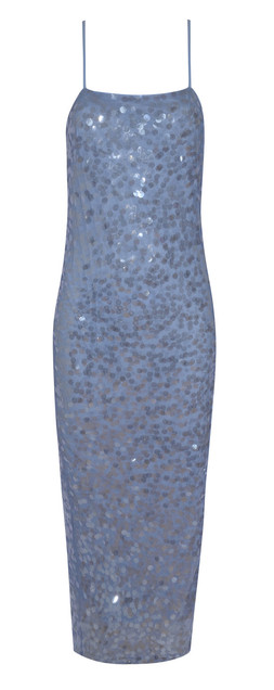 Light Blue Sequin Strappy Tie Back Maxi Dress, £59.99 (947387045)