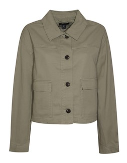 Light Khaki Flap Pocket Cotton Shacket, £29.99 (938928133)