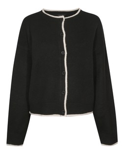 New Look, Black Tipped Crew Neck Cardigan £29.99