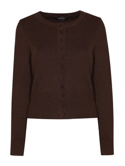 New Look Brown Scalloped Trim Compact Knit Cardigan, £24.99
