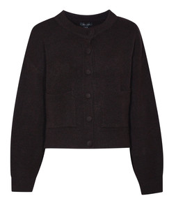 New Look Dark Brown Crew Neck Knitted Cardigan, £35.99