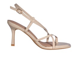 Off White Faux Leather Strappy Square Toe Sandals, £33.99 (943717712)