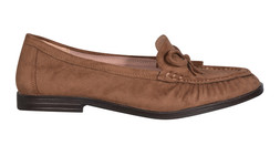 Tan Faux Suede Bow Flat Loafers, £29.99 (943980318)