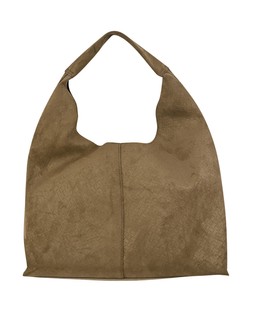 Dark Khaki Faux Suede Woven Effect Slouch Shoulder Bag, £28.99 (933642634)