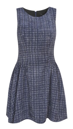 Navy Boucle Sleeveless Mini Dress, £33.99 (944465341)
