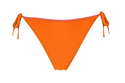 New Look Orange Blanket Stitch Trim Tie Side Bikini Bottoms £10.99