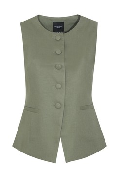 New Look Tall Khaki Linen Blend Waistcoat £29.99 €39.99