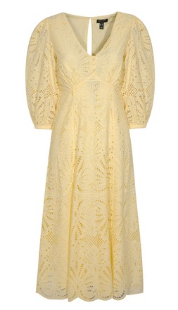 New Look Yellow Broderie Anglaise Midi Dress £69.99
