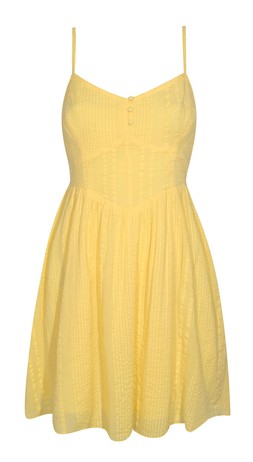 New Look Yellow Textured Strappy Mini Dress £25.99