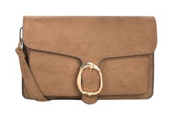 Tan Faux Suede Buckled Flap Shoulder Bag, £21.99 (937307723)