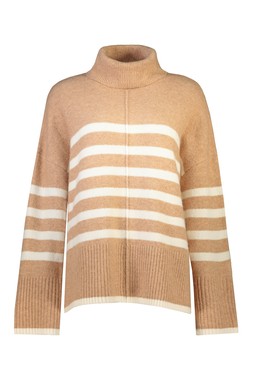Neutral Front Seam Stripe Jumper