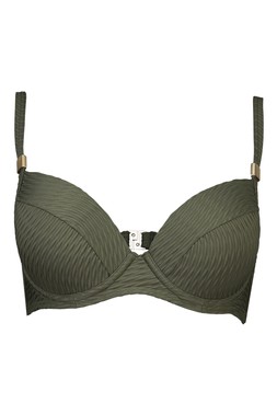 Khaki Contour Push Up Bikini Top