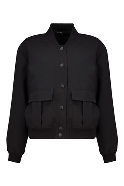 Black Utility Parachute Jacket