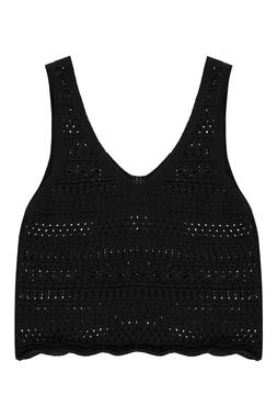 Black Crochet Vest