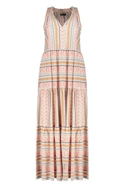 Multi Pink Alexa Old Town Midi Dress