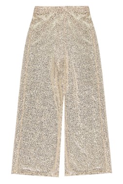Gold Sequin Beach Wide Leg Trousers