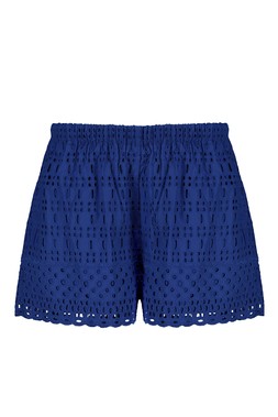 Blue Geo Broderie Short