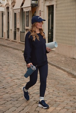 F&F Active x Kate Ferdinand January 2025 - Navy Athletics Hat £7, Navy Sweater £19.50 & Ribbed Navy Legging £18