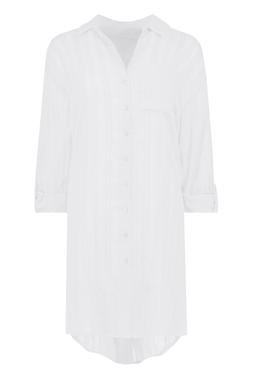 Textured White Beach Shirt