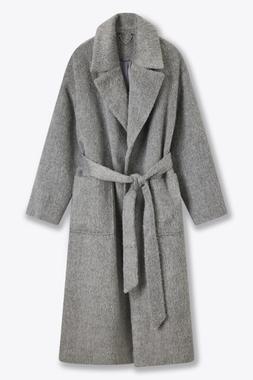 Grey Drawn Trench Coat
