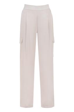 Silver Satin Utility Trouser