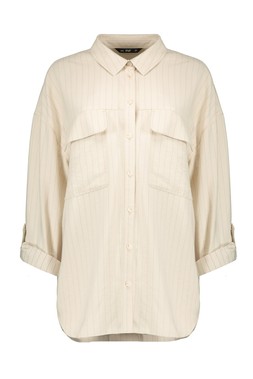 Ivory Luxe Pinstripe Shirt