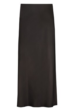 Black Satin Slip Skirt