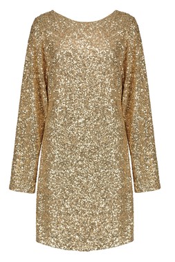 Gold Sequin Mini Dress