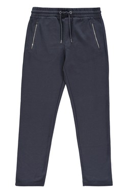 Navy Interlock Smart Jogger