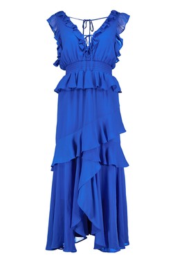 Blue Marseille Cobalt Ruffle Dress
