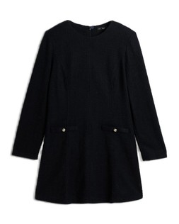 Black Boucle Mini Dress