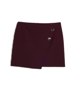 Purple Wrap Mini Skirt