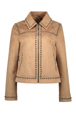 Brown Suede Stud Jacket