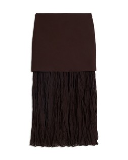Chocolate Mixed Chiffon Skirt