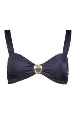 Navy Trim Bikini Top