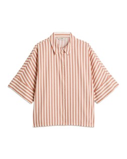 Multi Linen Stripe Boxy Shirt