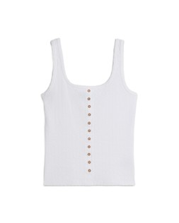 White Button Through Vest