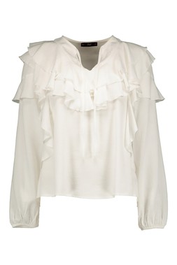 Ivory Ruffle Blouse