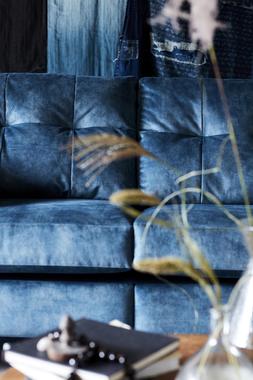 DFS French Connection Studio three-seater recliner sofa in ocean velvet